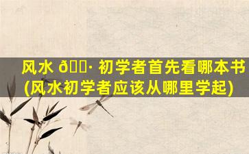 风水 🌷 初学者首先看哪本书(风水初学者应该从哪里学起)